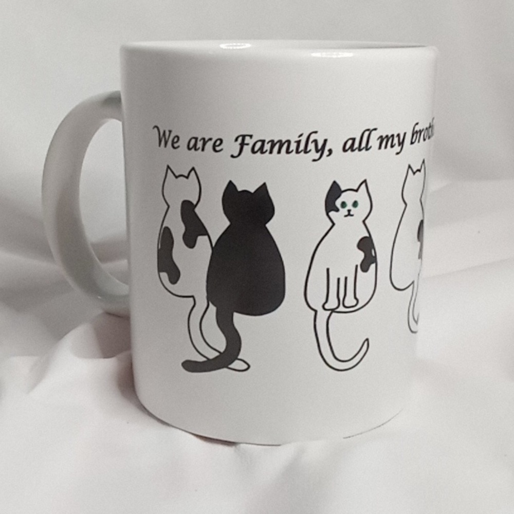 Cat family pet mug We Are Family 2001